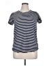 Caslon 100% Cotton Stripes Blue Short Sleeve Top Size XL - photo 1