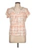 Ruby Rd. Orange Short Sleeve Blouse Size L - photo 1