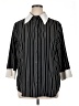 Fred David Stripes Black 3/4 Sleeve Blouse Size 1X - photo 1
