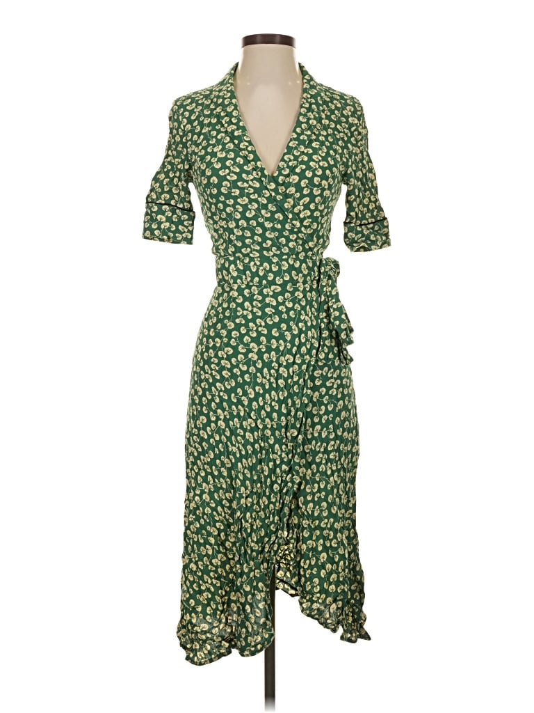 Pre-owned Ganni Casual Dress In Green