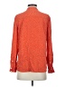 J.Crew Polka Dots Orange Long Sleeve Silk Top Size 0 - photo 2