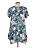 Larace Color Block Floral Tropical Blue Short Sleeve Top Size L - photo 2