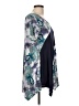 Larace Color Block Floral Tropical Blue Short Sleeve Top Size L - photo 4