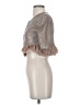 BCBGMAXAZRIA 100% Polyester Silver 3/4 Sleeve Top Size XXS - photo 5