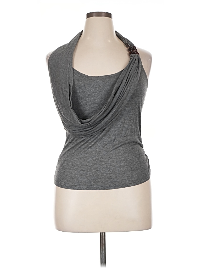 Pre-owned Max Mara Sleeveless Top Gray Cowl Neck Tops
