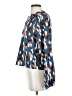 Unbranded 100% Polyester Print Blue Long Sleeve Blouse Size S - photo 5