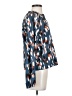 Unbranded 100% Polyester Print Blue Long Sleeve Blouse Size S - photo 4