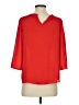 The Limited 100% Polyester Red 3/4 Sleeve Blouse Size S - photo 2