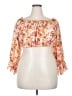 Unbranded Orange 3/4 Sleeve Blouse Size XXL Plus - photo 1