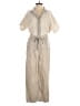 Universal Thread 100% Cotton Metallic Ivory Gray Jumpsuit Size 0 - photo 1