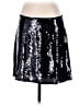 J.Crew Collection 100% Polyester Graphic Silver Casual Skirt Size 8 - photo 1