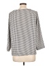 dalia 100% Polyester Houndstooth Silver 3/4 Sleeve Blouse Size L - photo 2