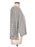 dalia 100% Polyester Houndstooth Silver 3/4 Sleeve Blouse Size L - photo 4