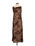 Shein 100% Polyester Animal Print Brown Cocktail Dress Size L - photo 1