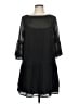 Ann Taylor LOFT 100% Polyester Solid Black Casual Dress Size 6 - photo 1
