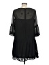 Ann Taylor LOFT 100% Polyester Solid Black Casual Dress Size 6 - photo 2