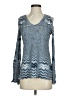 White House Black Market Chevron-herringbone Blue Pullover Sweater Size XS - photo 1