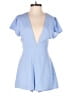 Superdown 100% Polyester Solid Blue Romper Size XS - photo 1