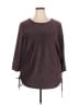Lane Bryant Brown Burgundy 3/4 Sleeve Top Size 22 - 24 Plus - photo 1