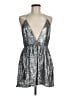 TOBI 100% Polyester Metallic Silver Cocktail Dress Size M - photo 1