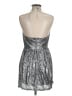 TOBI 100% Polyester Metallic Silver Cocktail Dress Size M - photo 2