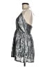 TOBI 100% Polyester Metallic Silver Cocktail Dress Size M - photo 5