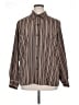 Notations 100% Polyester Stripes Brown Long Sleeve Blouse Size 1X - photo 1
