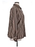 Notations 100% Polyester Stripes Brown Long Sleeve Blouse Size 1X - photo 4