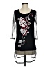 Forgotten Grace Graphic Black Casual Dress Size S - photo 1