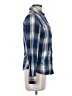 Aeropostale Plaid Blue Long Sleeve Button-Down Shirt Size M - photo 4