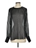 Hale Bob 100% Polyester Black Gray Long Sleeve Blouse Size S - photo 1