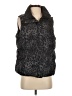 Old Navy 100% Polyester Animal Print Black Faux Fur Vest Size M - photo 1