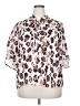 ELOQUII 100% Polyester Animal Print Ivory 3/4 Sleeve Blouse Size 20 - photo 1