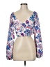 Unbranded 100% Polyester Paisley Pink Blue Long Sleeve Blouse Size M - photo 1