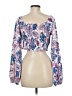Unbranded 100% Polyester Paisley Pink Blue Long Sleeve Blouse Size M - photo 2