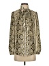 J.Crew Animal Print Gold Long Sleeve Blouse Size 2 - photo 1