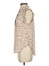 DKNY Animal Print Ivory Sleeveless Blouse Size S - photo 5