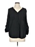 metaphor 100% Polyester Black 3/4 Sleeve Blouse Size L - photo 1