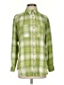 Pilcro Plaid Green Long Sleeve Button-Down Shirt Size XS - photo 1