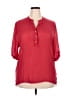 Unbranded Red 3/4 Sleeve Blouse Size 3X - photo 1