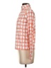 Stella Parker Checkered-gingham Orange Long Sleeve Blouse Size XS - photo 5