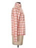 Stella Parker Checkered-gingham Orange Long Sleeve Blouse Size XS - photo 4