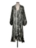 Topshop 100% Polyester Paisley Silver Cocktail Dress Size 2 - photo 1