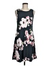 Perceptions Floral Gray Casual Dress Size 6 - photo 1