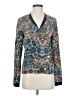 Hinge 100% Polyester Print Blue Blazer Size S - photo 1