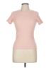 Unbranded Solid Pink Short Sleeve Turtleneck Size M - photo 1