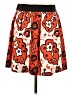 Leifsdottir 100% Silk Print Orange Silk Skirt Size 8 - photo 2