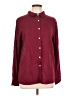 Unbranded Solid Burgundy Long Sleeve Blouse Size L - photo 1