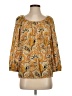 MICHAEL Michael Kors Gold 3/4 Sleeve Blouse Size S - photo 1