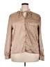 Unbranded 100% Polyester Animal Print Tan Long Sleeve Blouse Size XXL - photo 1